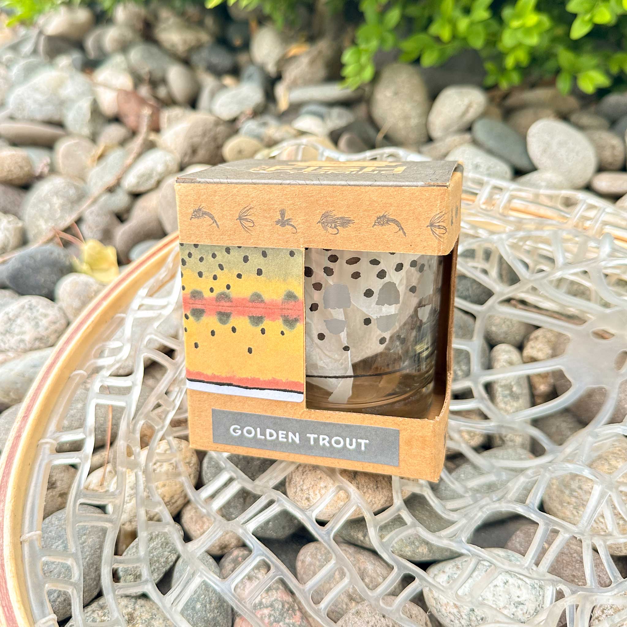 Wyo Golden Trout Pattern Rocks Glass